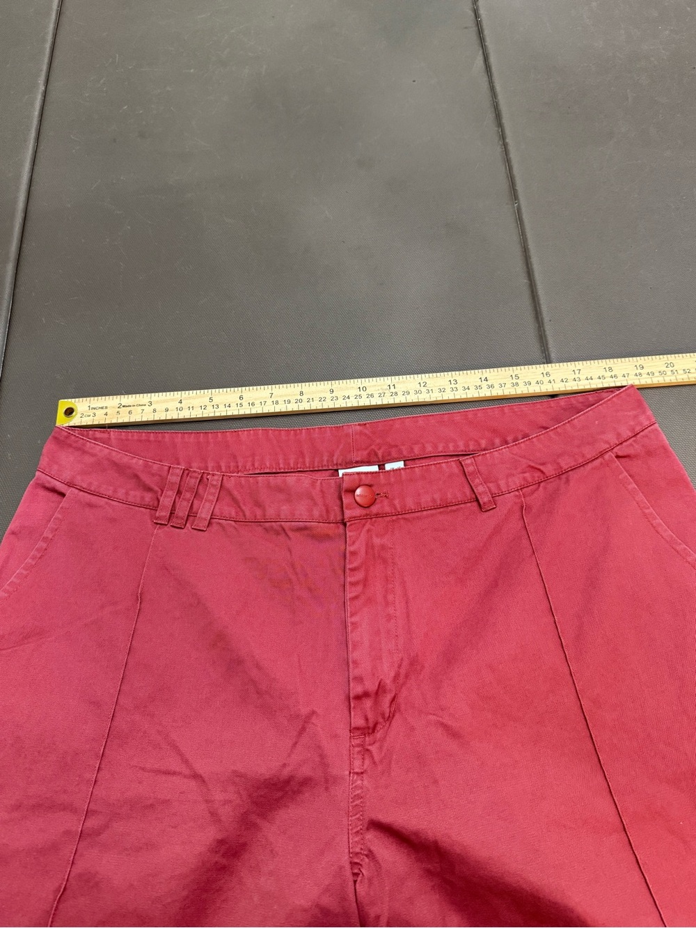 adidas Originals RYV Cargo Wide Leg Pants Oversized Red Utility Gorp Women’s XL - Picture 7 of 13